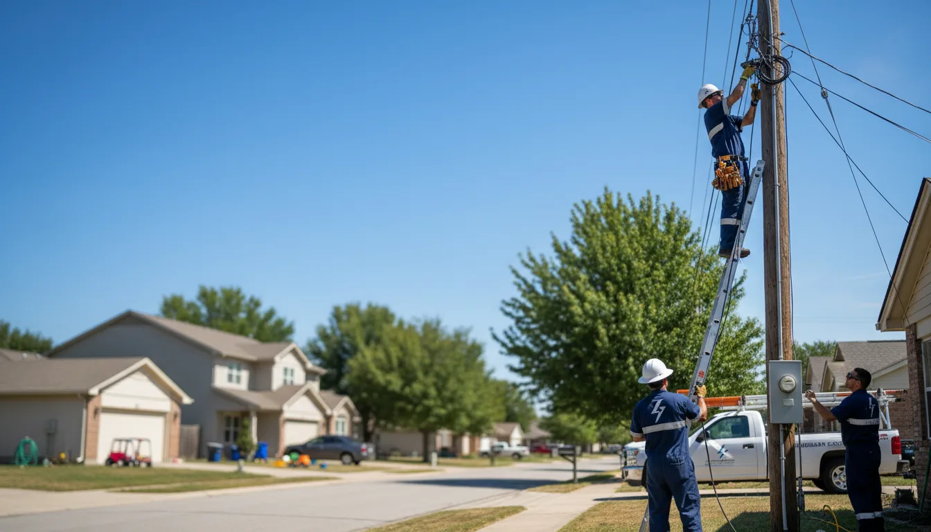 Residential electrician providing installation services in Yatesville, GA